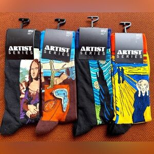 Artist Series Set of Four Novelty Crew Socks - NWT